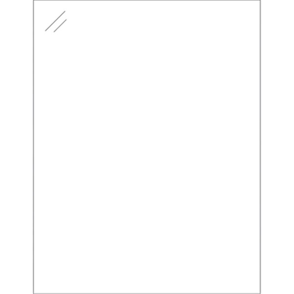 Officespace 8.5 x 11 in. Crystal Clear Rectangle Laser Labels - Crystal Clear - 8.5 x 11 in. OF3352990 - main